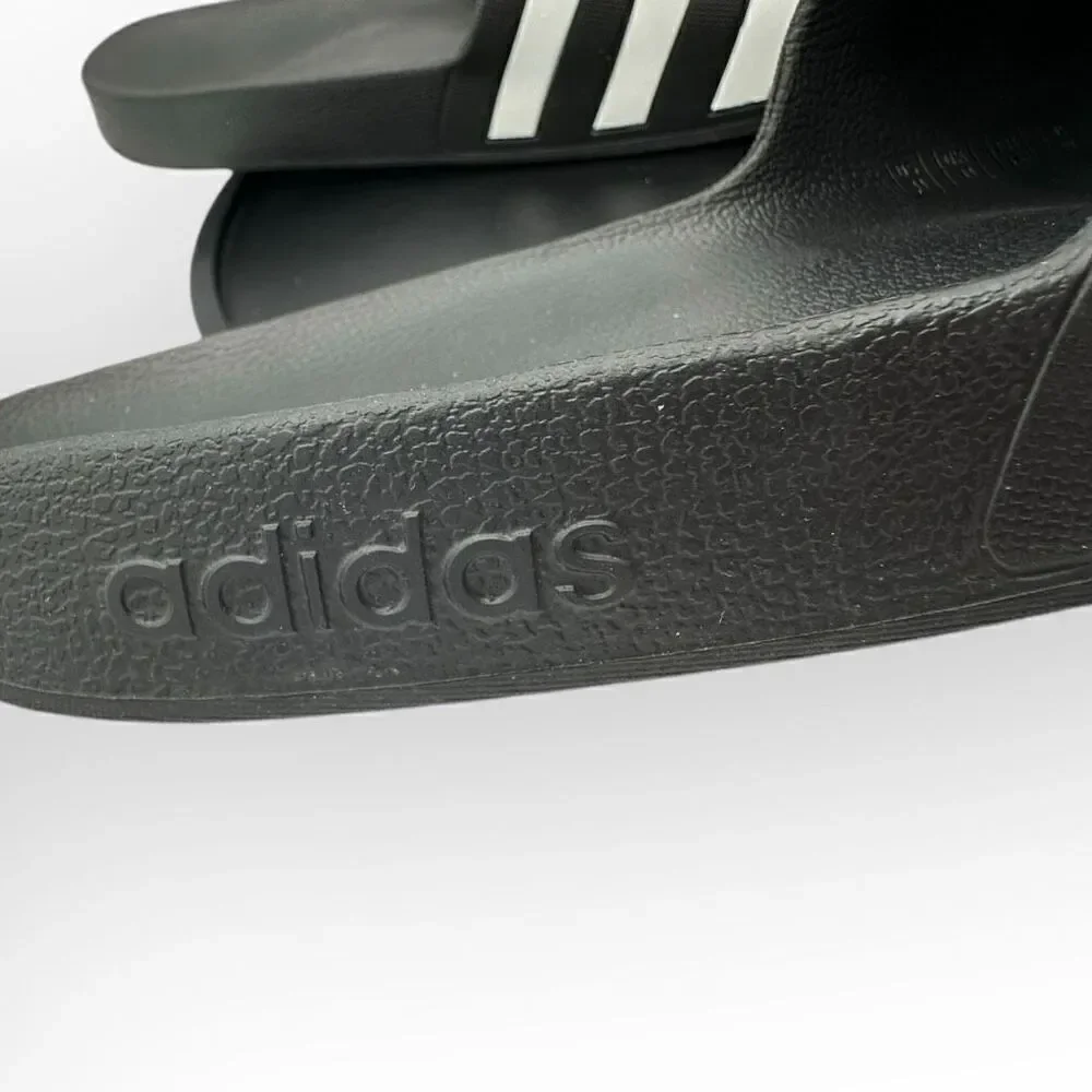 NWOT Adidas Mens Adilette Slides Sandals Black White Size 11